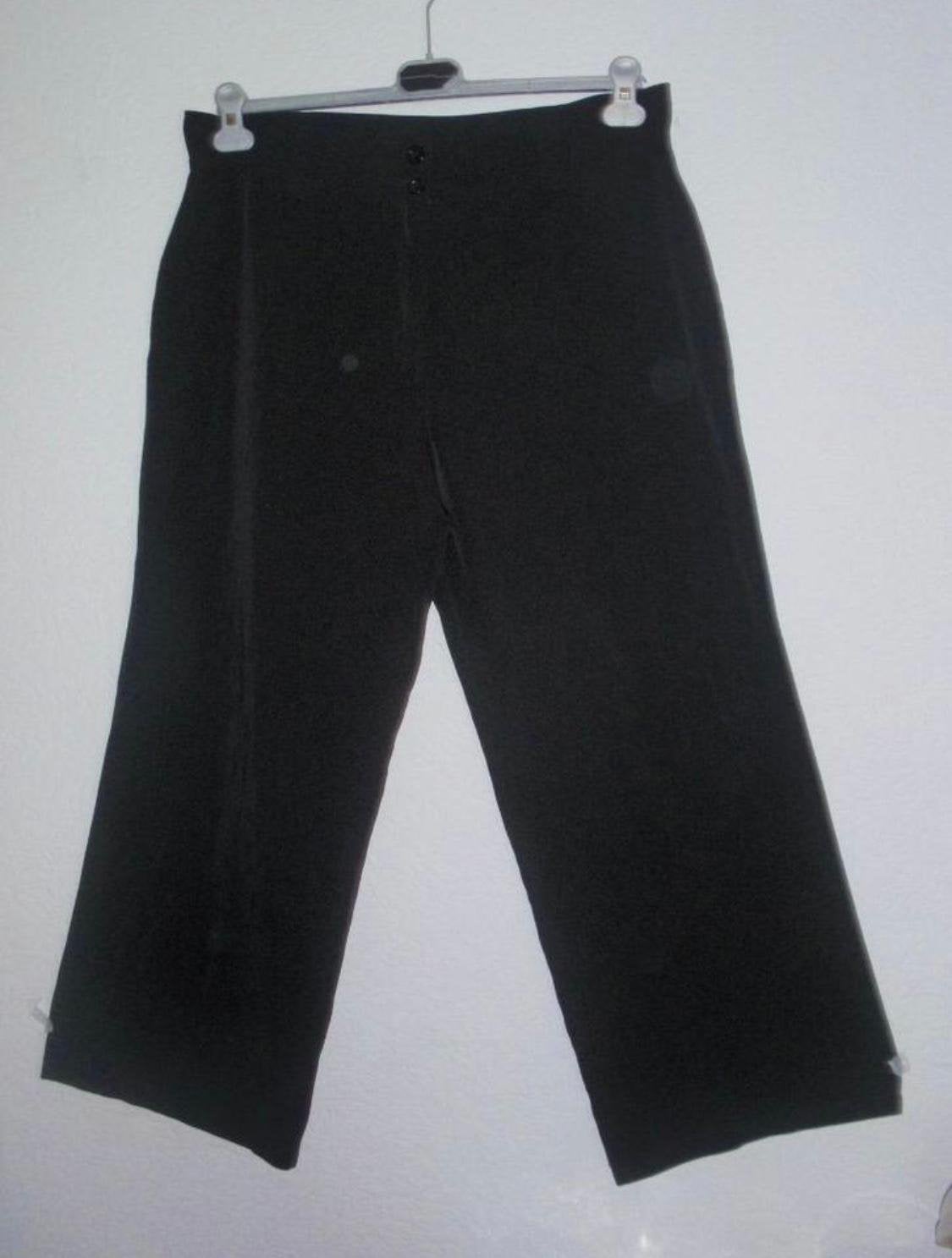 Maat XL - broek- zwart met rits sluiting & knopen, Zwart, Maat 46/48 (XL) of groter, Ophalen of Verzenden, Zo goed als nieuw