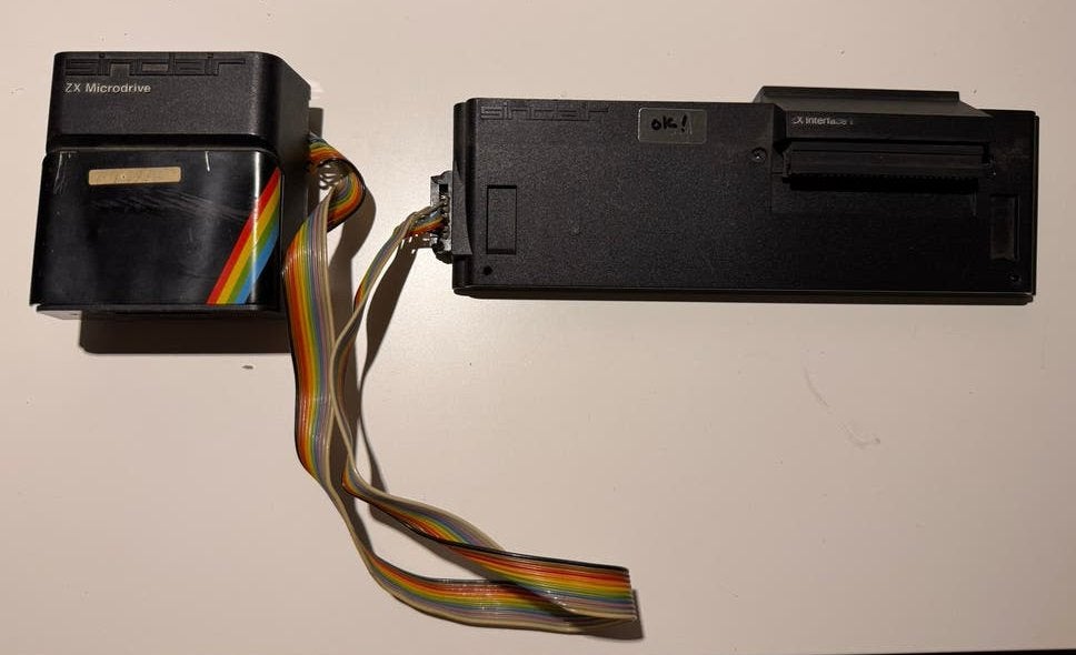 Sinclair ZX Spectrum Microdrive + Interface 1 + kabel, Computers en Software, Ophalen of Verzenden