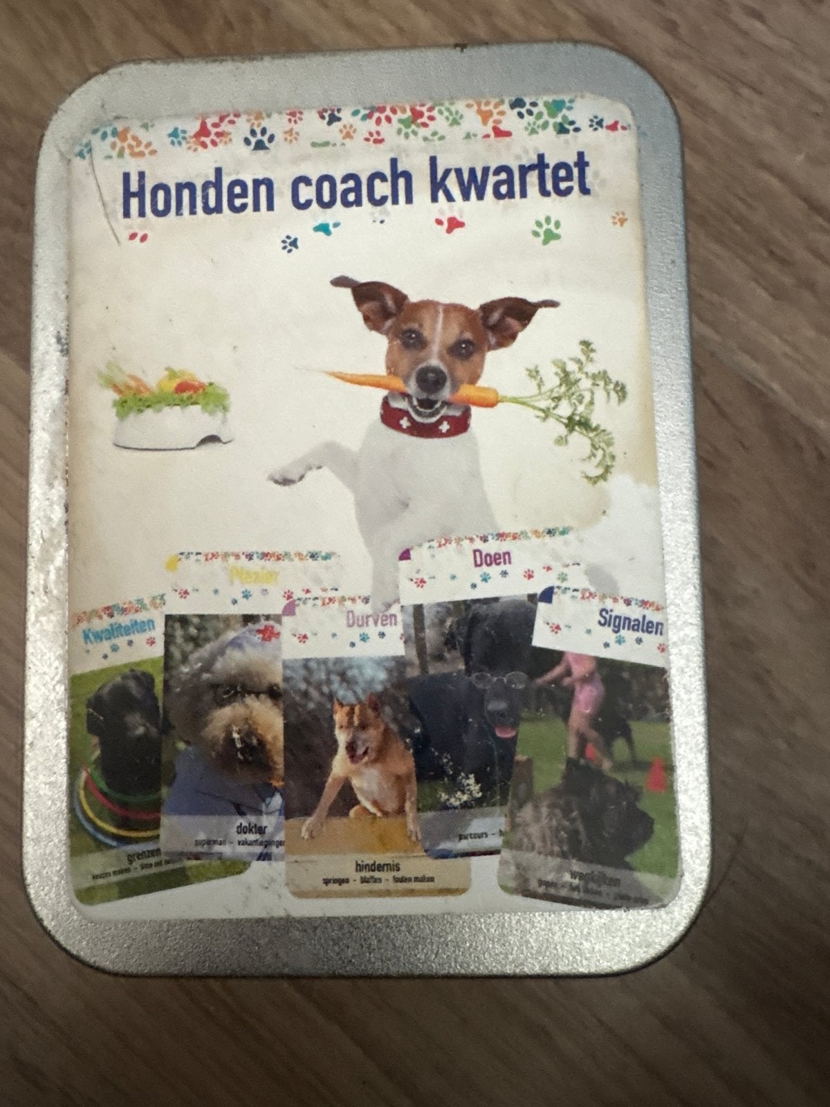 Honden coach kwartet - Leerzaam kaartspel voor hondenliefheb, Drie of vier spelers, Ophalen of Verzenden, Gebruikt
