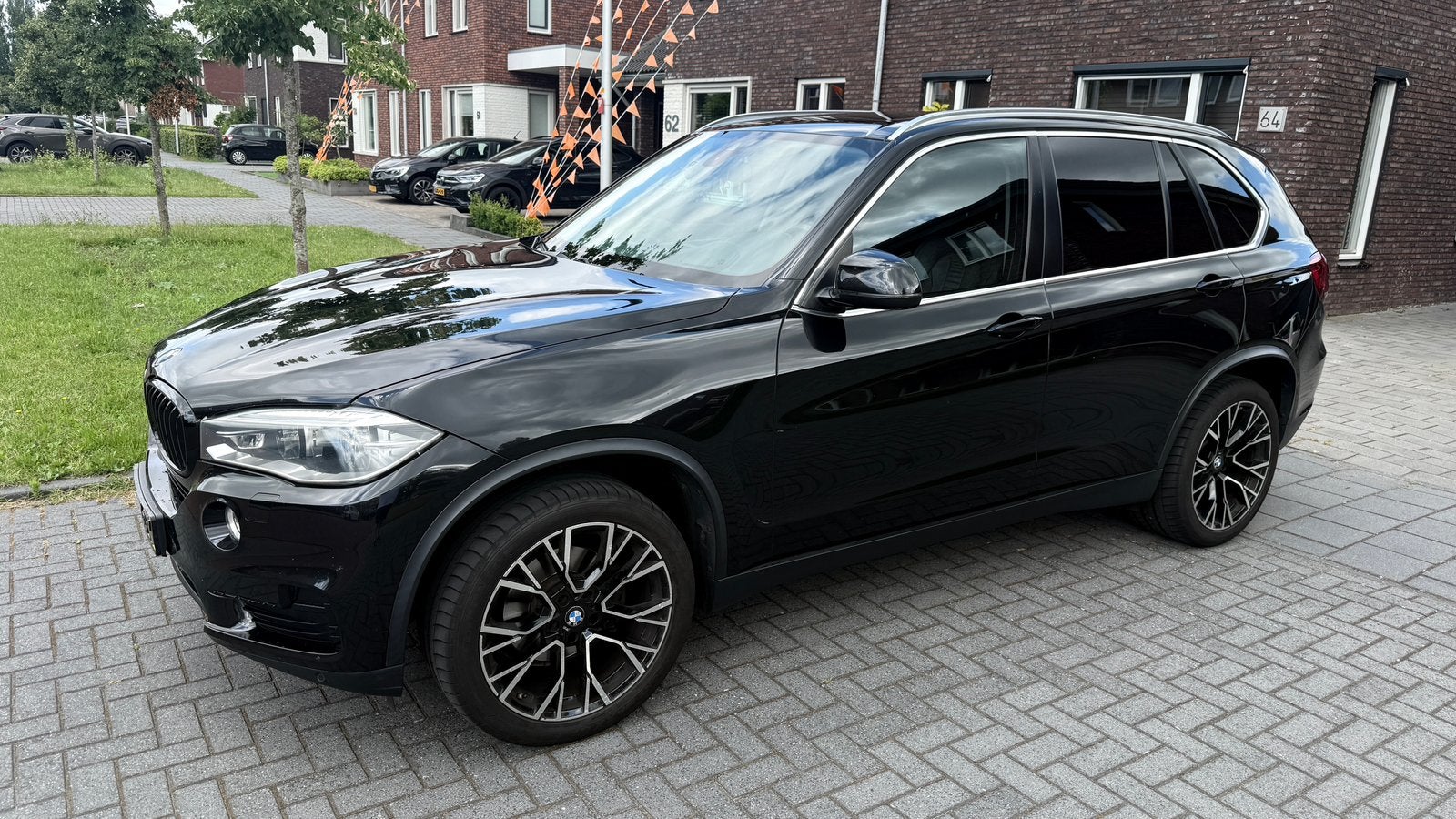 BMW X5  30D Aut8 2015 Zwart acc pano head up, Achterwielaandrijving, 2993 cc, Zwart, Leder