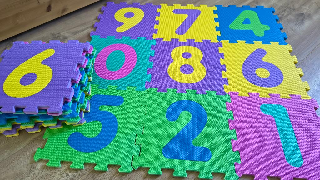 Speelmat schuim met nummers, Ophalen, Gebruikt, Puzzelen