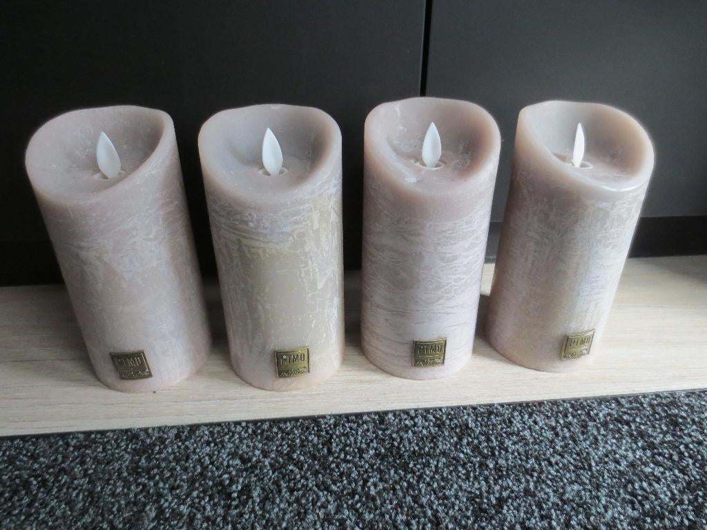 PTMD LED Lichtkaars Met Beweegbare Vlam . 4 stuks, Overige materialen, Overige kleuren, Nieuw, Ophalen of Verzenden