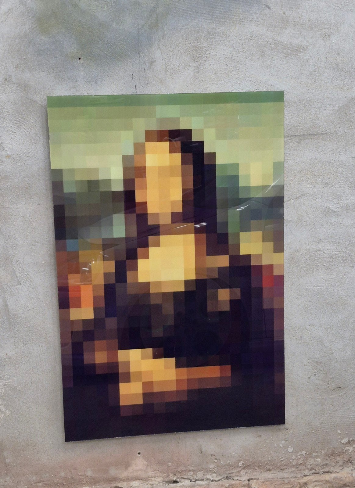 Pixel art mona lisa 80 x 120 plexiglas acrylglas, Ophalen, Gebruikt, 75 tot 100 cm