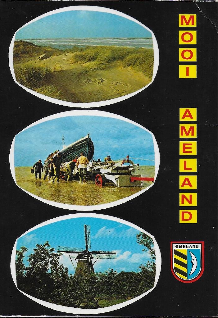 Ame39 gelopen ansichtkaart mooi Ameland, Verzamelen, Ophalen of Verzenden, 1980 tot heden, Gelopen, Waddeneilanden