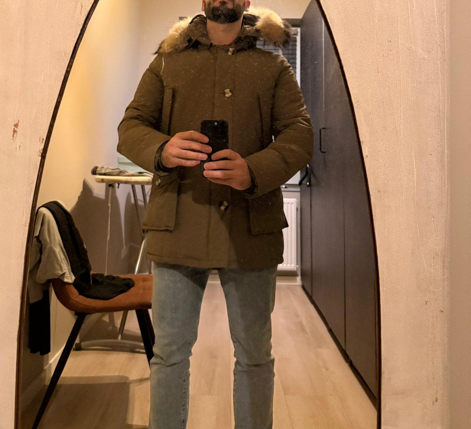 Groene Airforce Parka winterjas maat M, Ophalen of Verzenden, Zo goed als nieuw, Groen