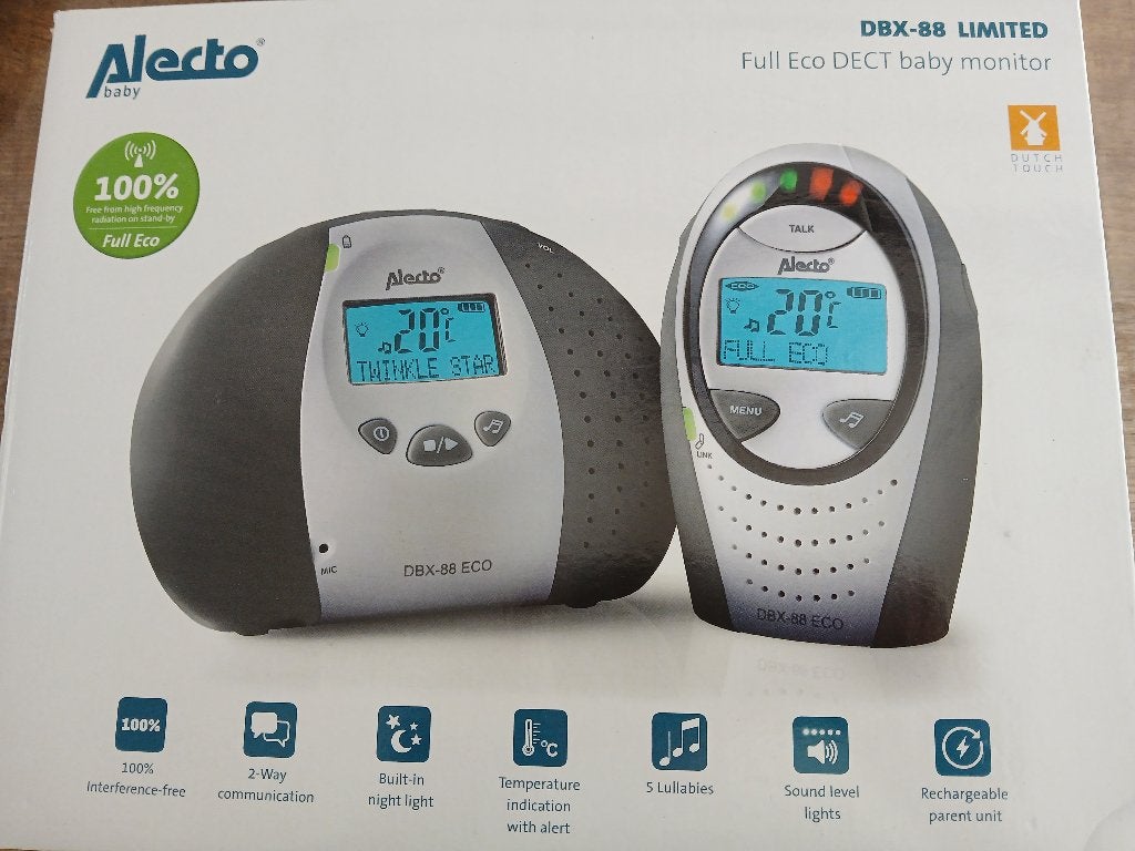 Alecto DBX-88 Full Eco DECT Babyfoon, Ophalen of Verzenden, Nieuw, 250 meter of meer, Terugspreekfunctie