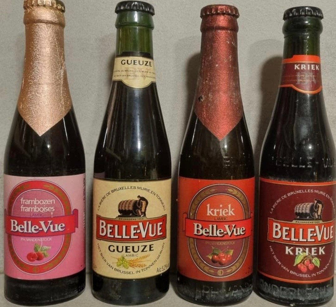 Belle-Vue: Framboos '90, Gueuze '93-'94, Kriek '91 & '93, Ophalen of Verzenden, Zo goed als nieuw, Flesje(s), Overige merken