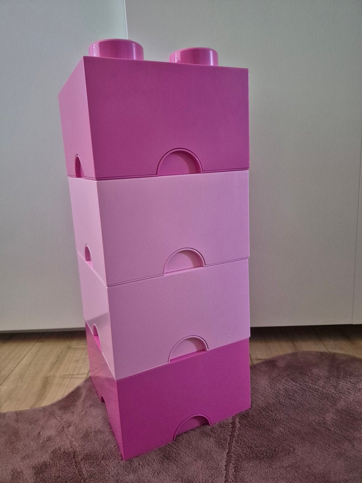 Lego opbergdozen x4 roze, Ophalen, Zo goed als nieuw