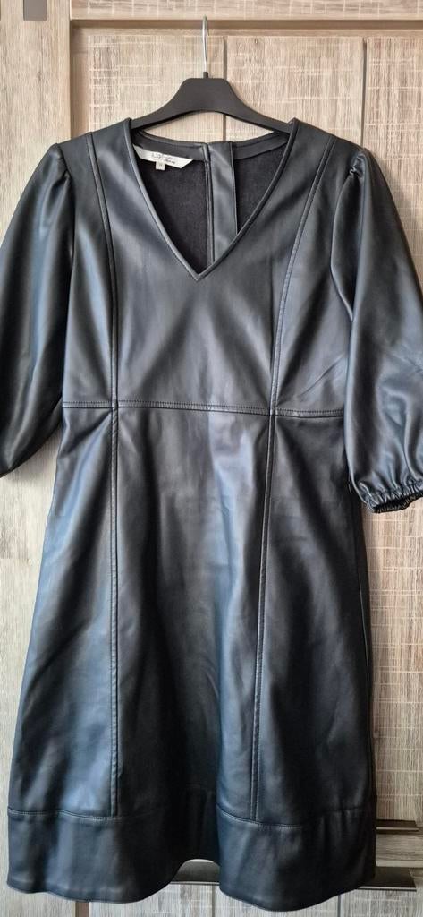 Zwart leatherlook jurkje mt 38, Maat 38/40 (M), Zwart, Miljuschka by Wehkamp, Ophalen of Verzenden