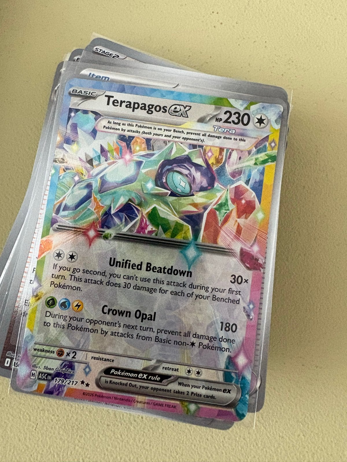 Pokémon TCG Ascended Heroes Bulk - Terrapagos EX, Ophalen of Verzenden, Zo goed als nieuw, Meerdere kaarten