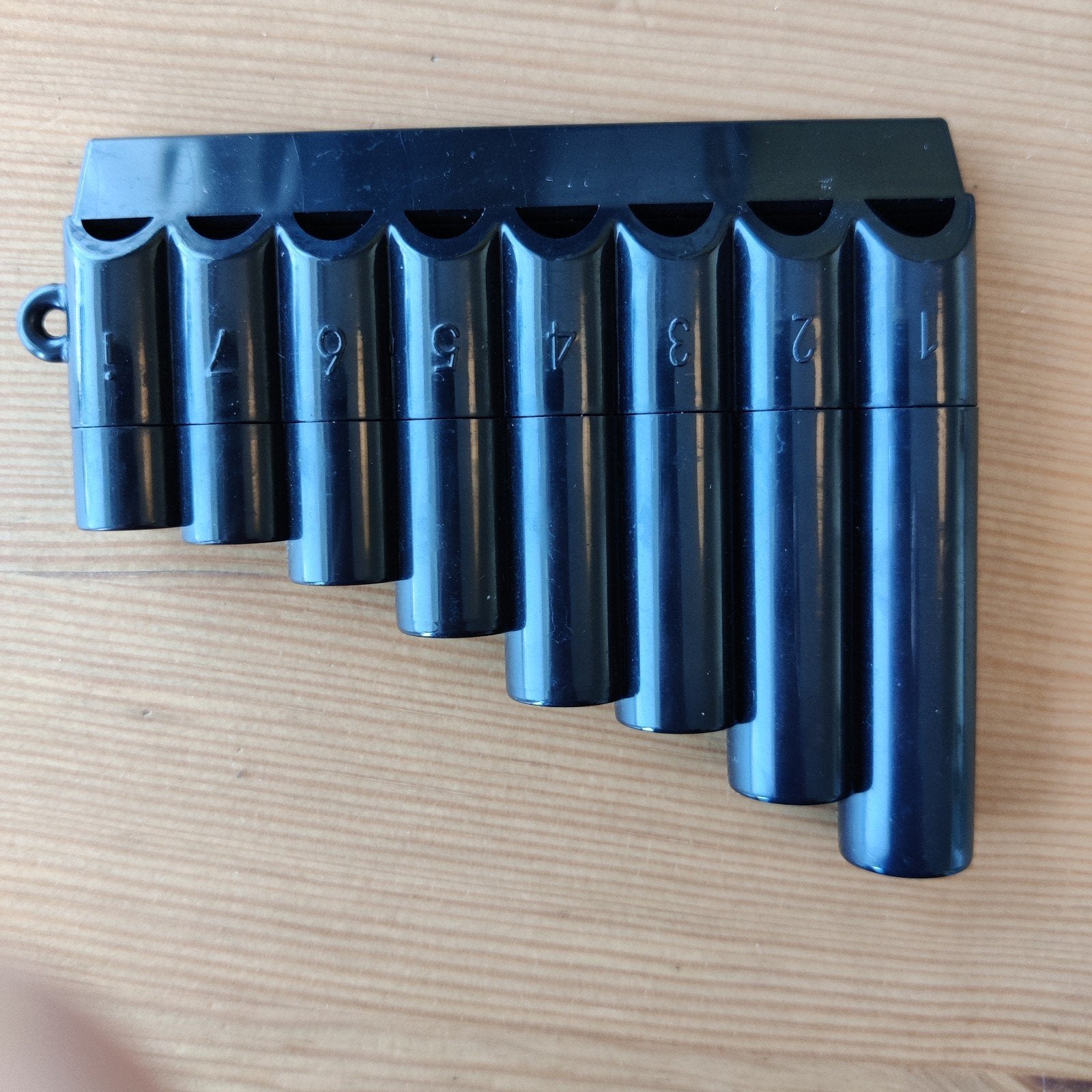 Zwarte mini Panfluit - 8 tonen, Ophalen of Verzenden, Gebruikt, Melodische percussie