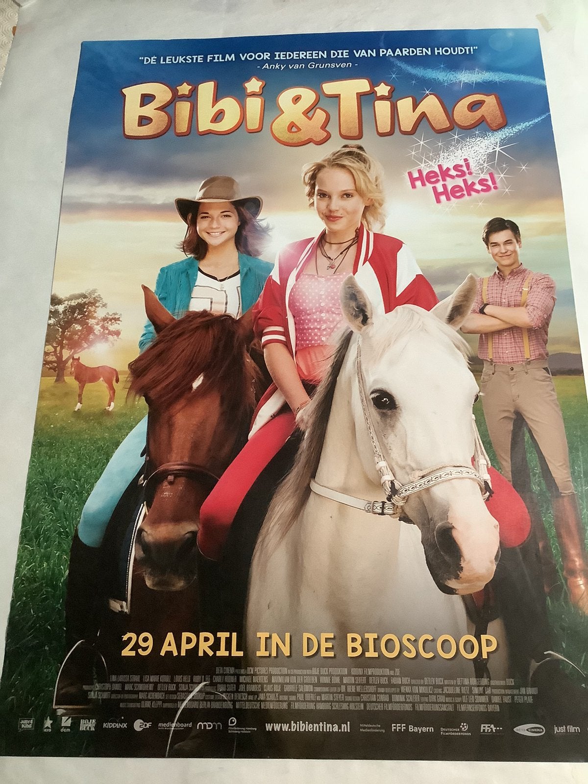 BIBI & TINA   filmposter  70-100 cm, Ophalen of Verzenden, Zo goed als nieuw, Deurposter of groter, Film en Tv