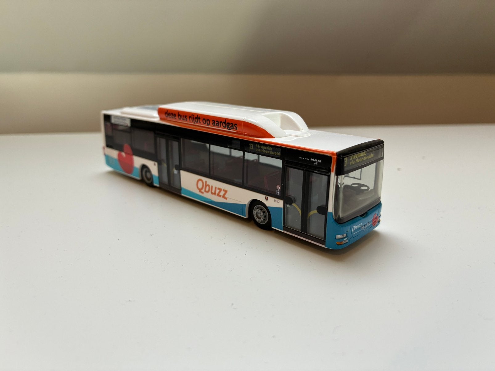 Rietze 72737 Man Lion city Qbuzz friesland, Ophalen, Zo goed als nieuw, Bus of Vrachtwagen, Rietze
