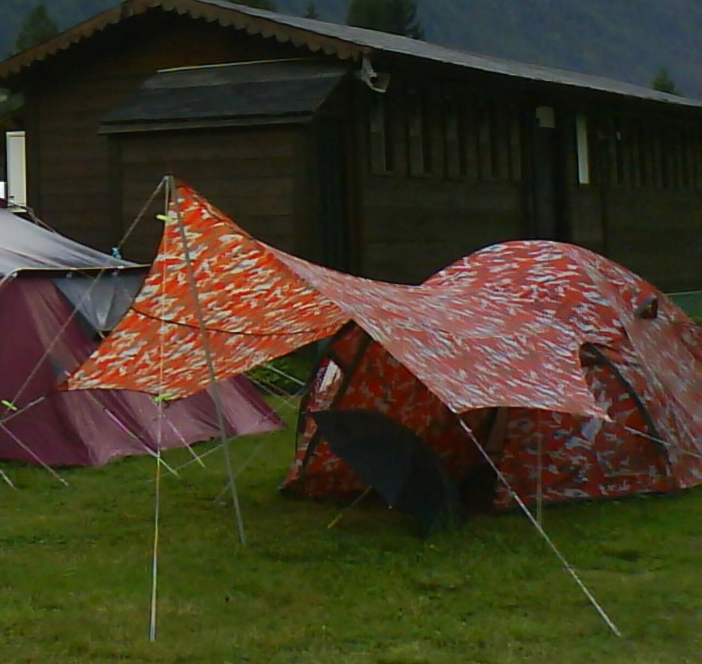 3 persoons Koepeltentje / Iglotentje met luifel, Caravans en Kamperen, Ophalen, Gebruikt, Tot en met 3