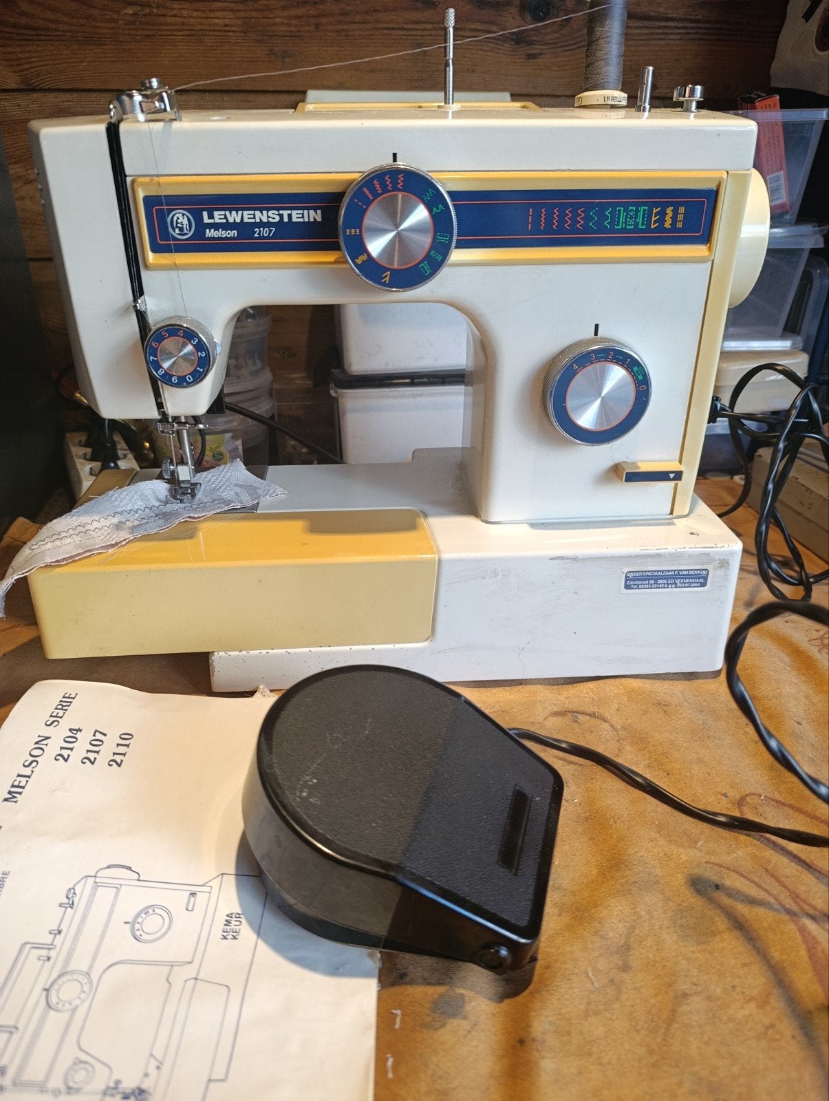 Lewenstein Melson 2107 Naaimachine met handleiding, Ophalen of Verzenden, Gebruikt, Naaimachine, Lewenstein