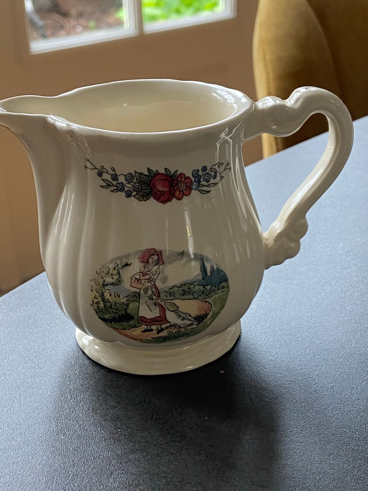 Vintage Melkkan Obernai Sarreguemines Frankrijk, Antiek en Kunst, Antiek | Porselein, Ophalen of Verzenden