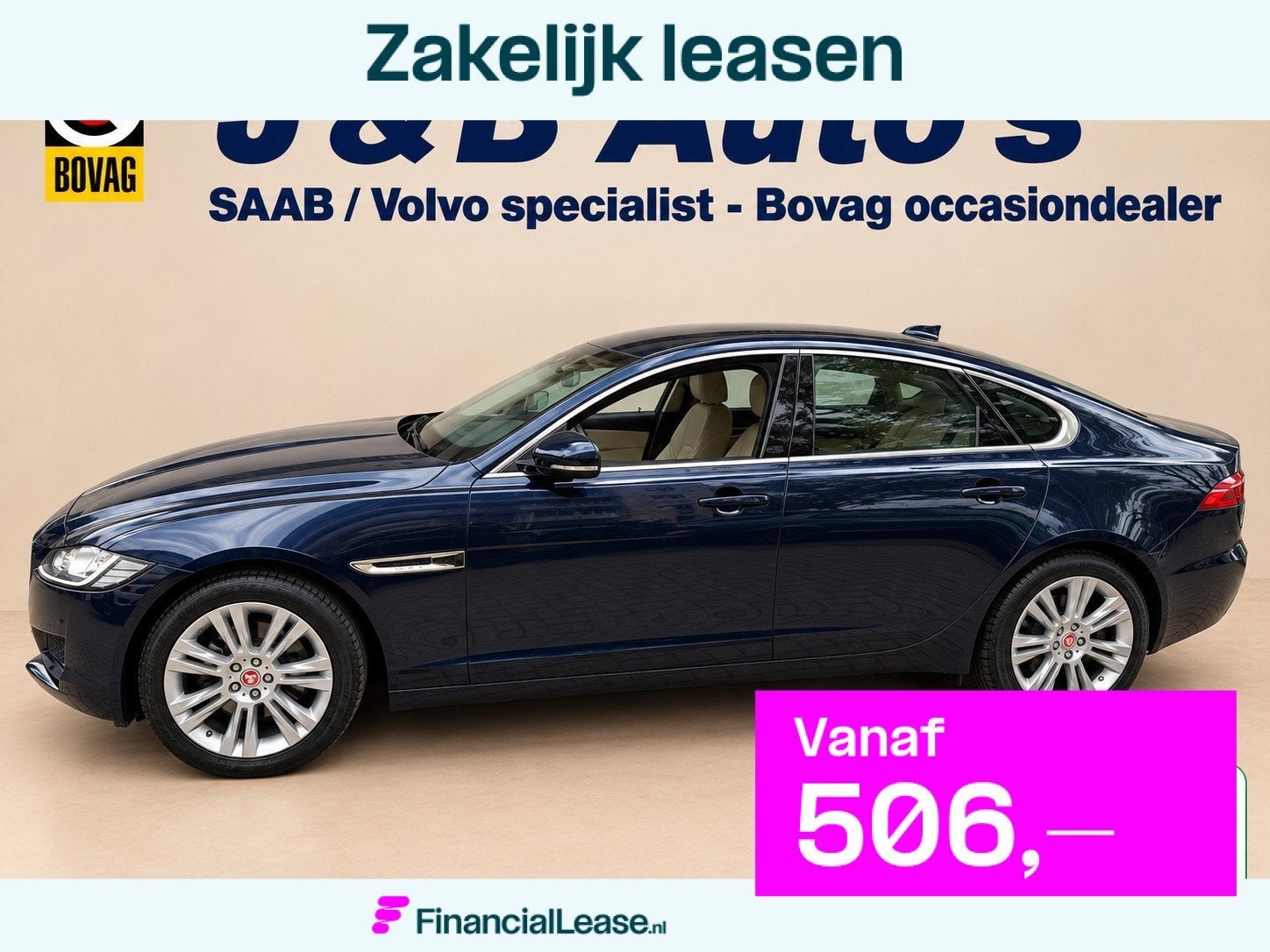 Jaguar XF 2.0 Portfolio Automaat Stuur en stoel verwarming v, Achterwielaandrijving, Gebruikt, 4 cilinders, Blauw