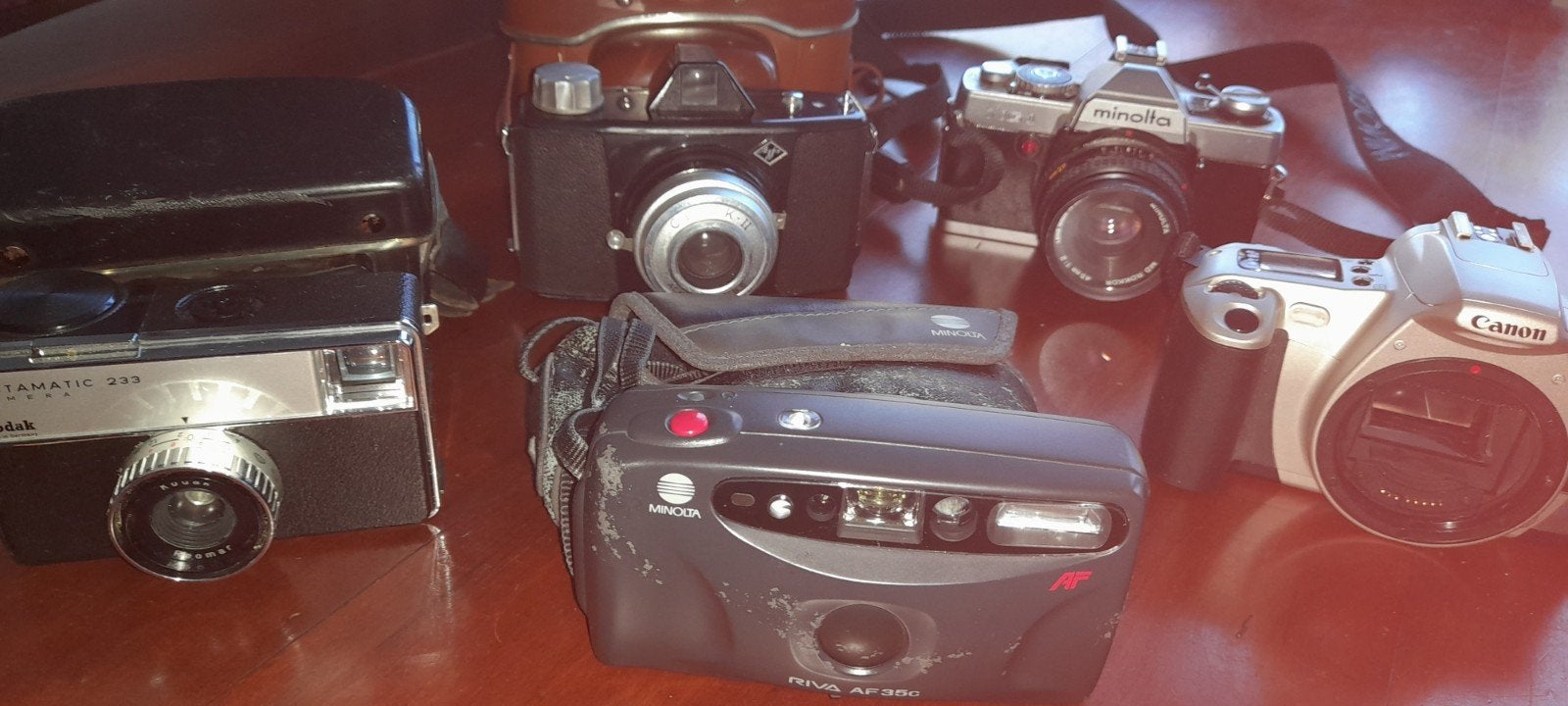 Diverse collectie vintage camera's, Ophalen of Verzenden, Gebruikt, Spiegelreflex, Overige Merken