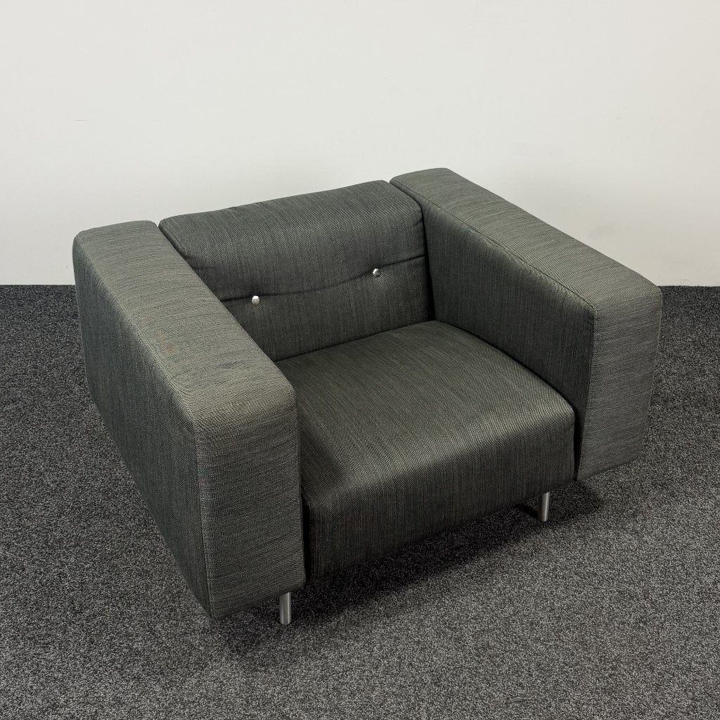 Moooi Bottoni Fauteuil - Grijs 26457, Ophalen, Gebruikt, 75 tot 100 cm, 100 tot 125 cm
