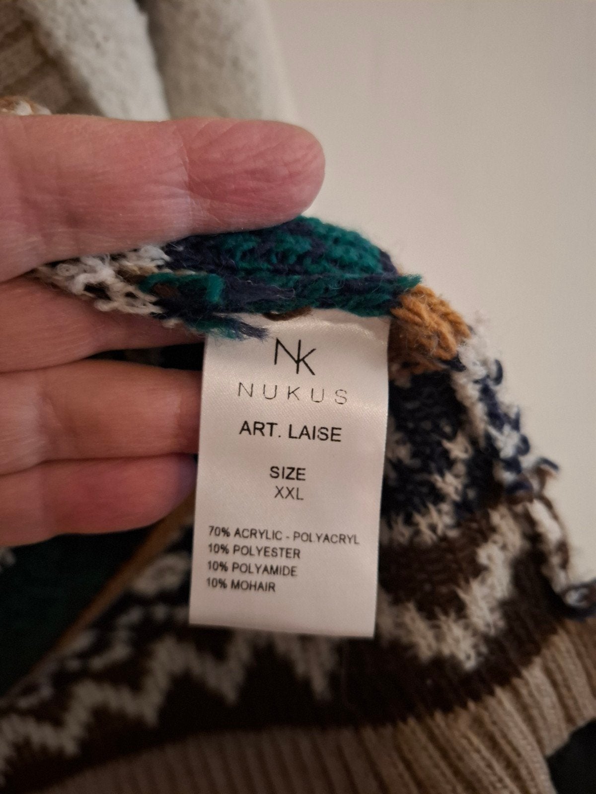 Nukus open vest met ceintuur, maat XXL/44-46, Meerkleurig, Maat 46/48 (XL) of groter, Ophalen of Verzenden, Nvt