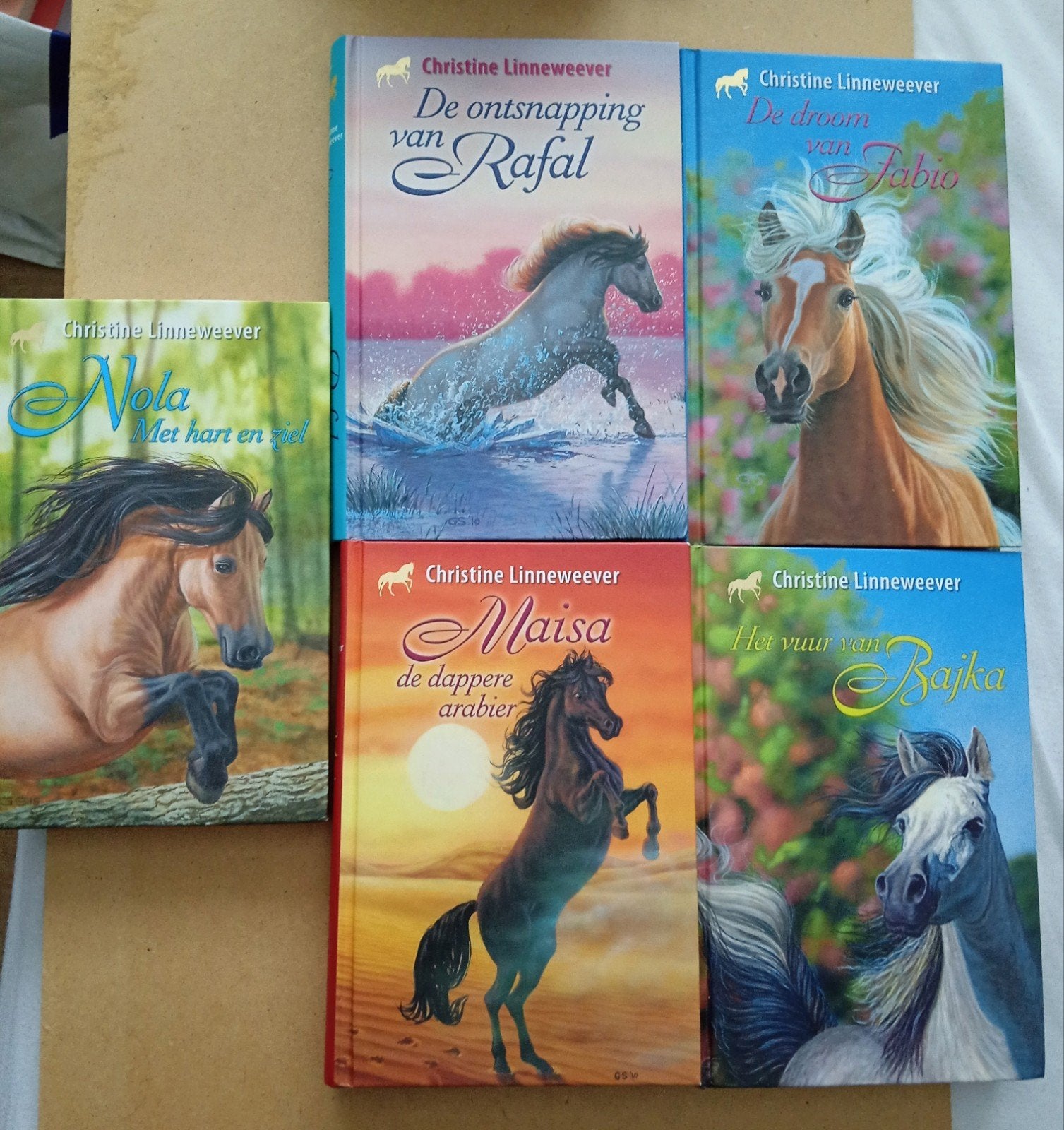 5x Christine Linneweever - gouden paardenreeks, Ophalen of Verzenden, Zo goed als nieuw, Christine Linneweaver, Fictie