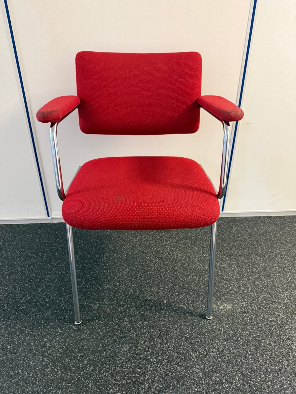 10 vergaderstoelen, Ophalen, Gebruikt, Rood, Vijf, Zes of meer stoelen