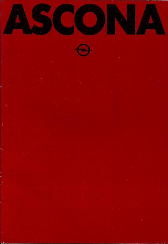 Folder Opel Ascona 1980, Ophalen of Verzenden, Gelezen, Opel