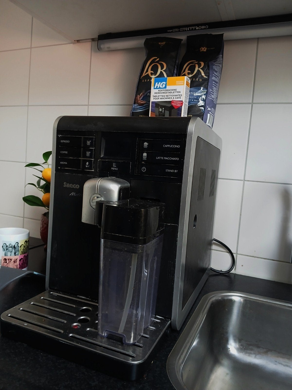 Saeco HD8769 Moltio Koffiemachine, Witgoed en Apparatuur, Koffiezetapparaten, Ophalen, Zo goed als nieuw, Koffiemachine