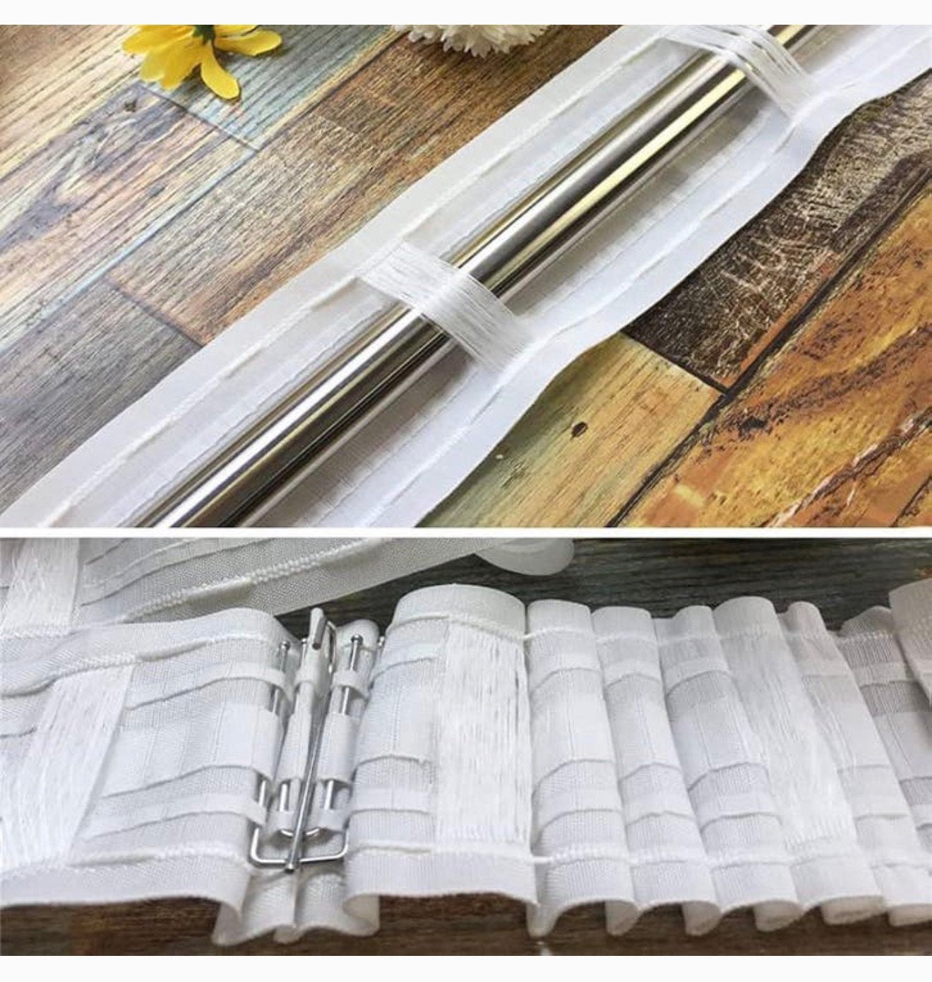 Plooiband Gordijnband 10cm breed 10 meter lang! wit white, Ophalen of Verzenden, Nieuw, Wit