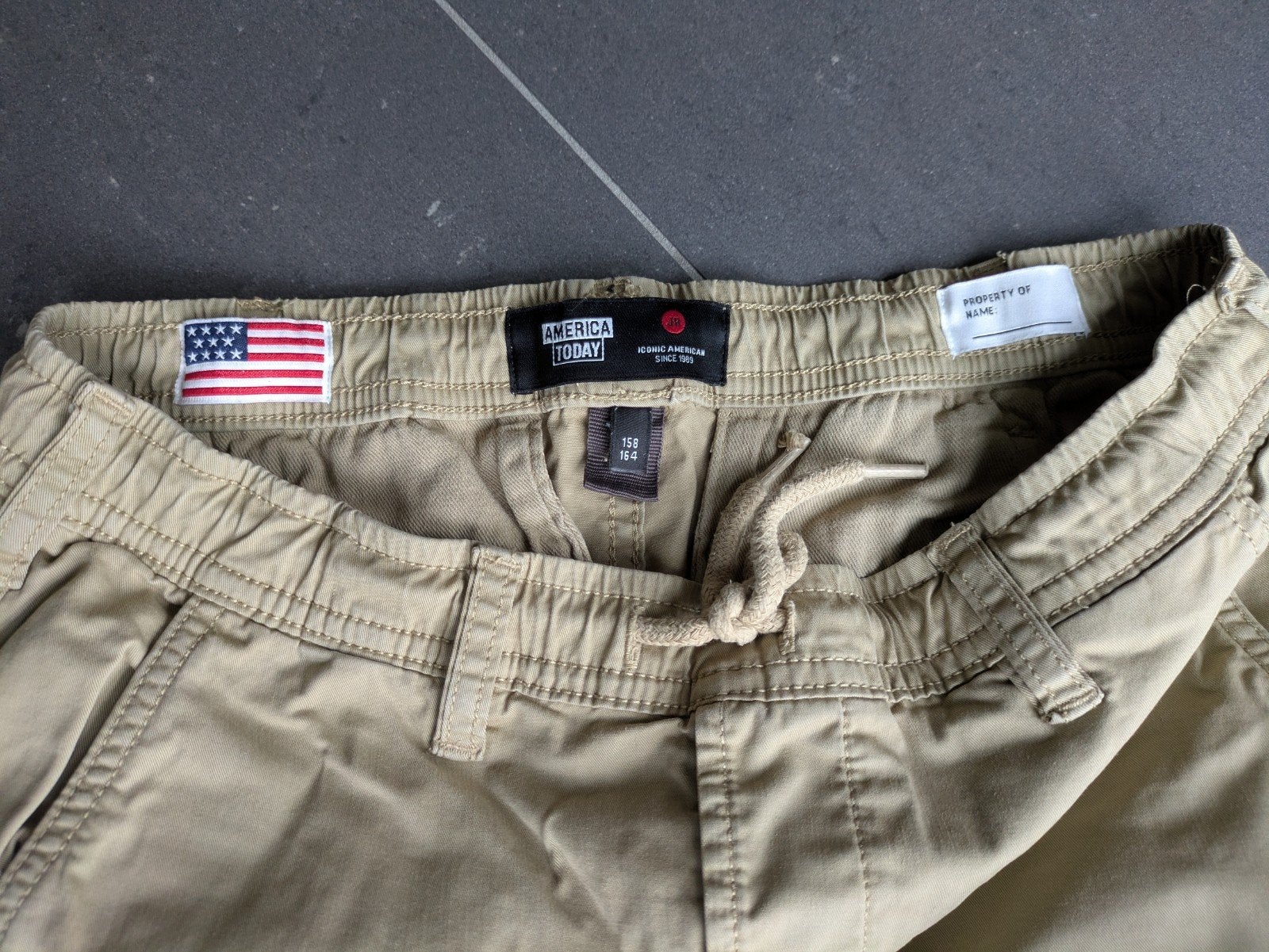 America Today Cargo Broek beige Jongen Maat 158/164, Broek, America Today, Gebruikt, Ophalen of Verzenden