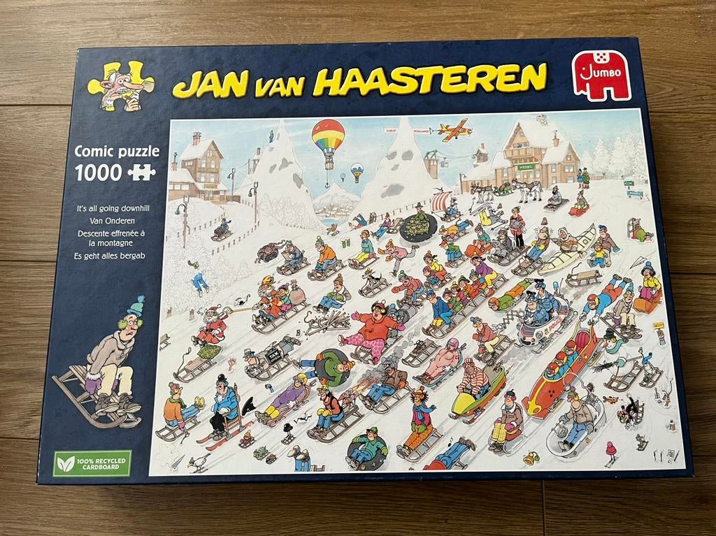 Jan van Haasteren puzzel (van onderen), Ophalen of Verzenden, 500 t/m 1500 stukjes, Zo goed als nieuw, Legpuzzel