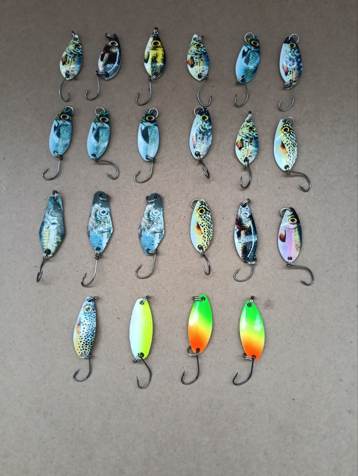 22x Lepeltje Blinker Kunstaas Forel Baars 3,5/4,5g, Verzenden, Nieuw, Haak