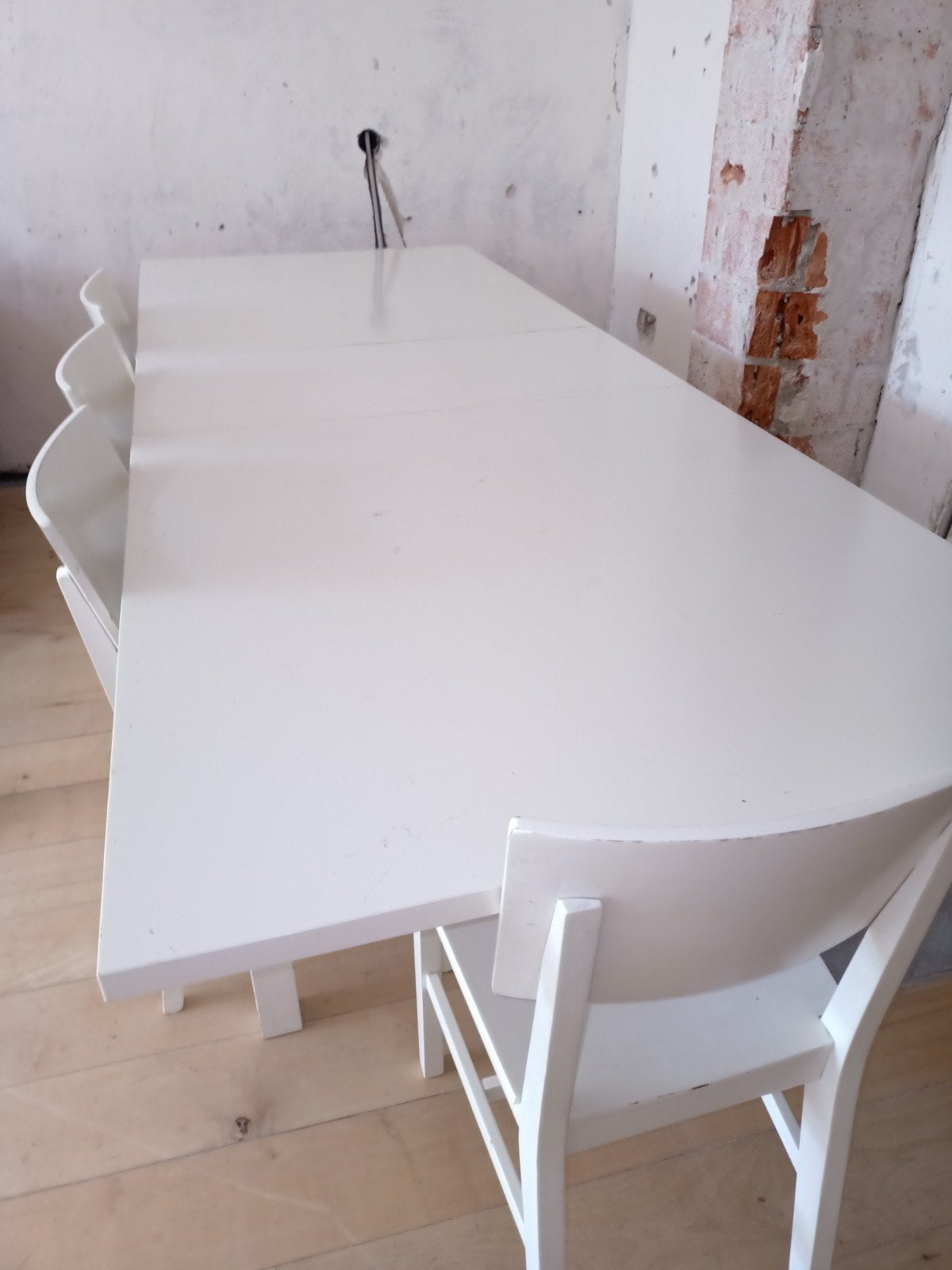 Ikea tafel Norden 100 x 210/255 met 4 norvald stoelen, Huis en Inrichting, Tafels | Eettafels, Ophalen, Gebruikt, 200 cm of meer