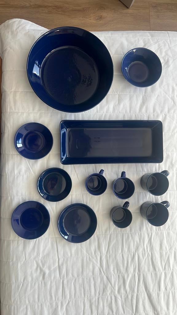 Iittala Teema servies blauw, Ophalen, Gebruikt, Overige typen, Effen