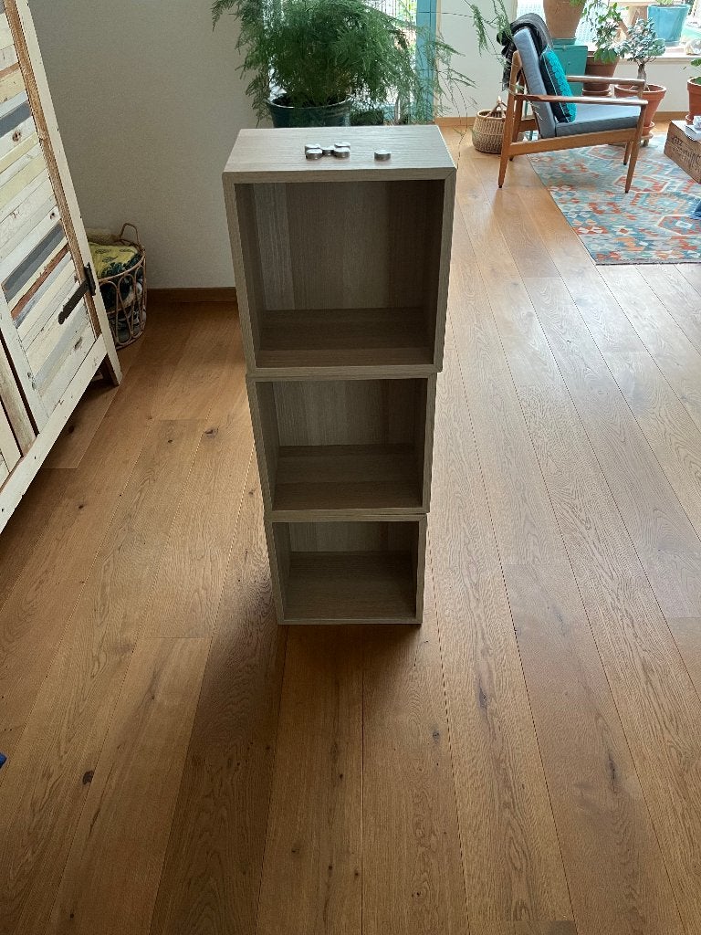 Ikea Eket kubus kastjes (set van 3), Huis en Inrichting, Woonaccessoires | Wandplanken en Boekenplanken, Zo goed als nieuw, Ophalen