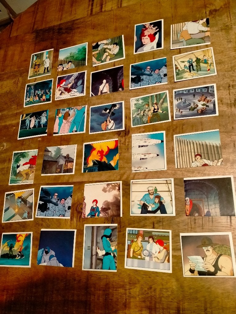 Gi Joe GIJOE Panini 1987 Hasbro plaatjes kaartjes stickers, Verzamelen, Ophalen of Verzenden, Gebruikt, Strip of Tekenfilm