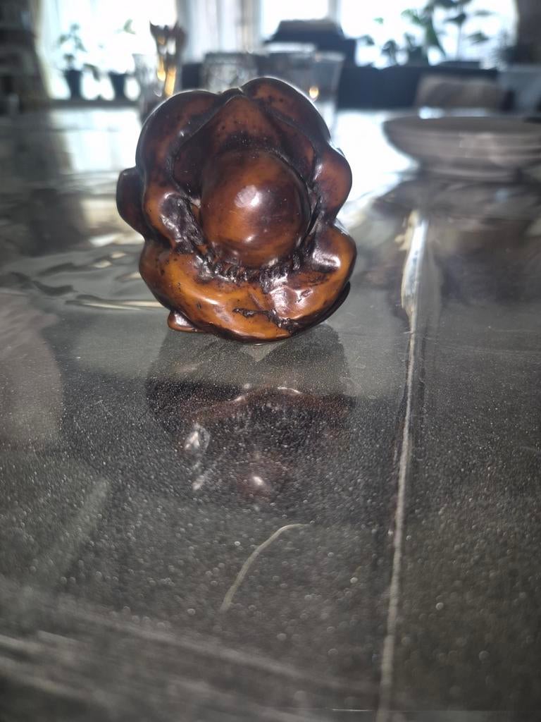 Antiek Japans Netsuke beeldje - Houtsnijwerk, Antiek en Kunst, Ophalen