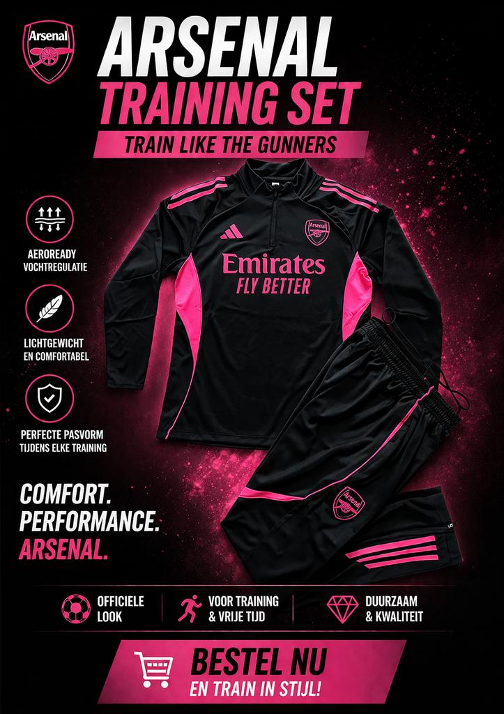 Arsenal Trainingspak Spelers Nieuw 25/26!, Ophalen of Verzenden, Nieuw, Jongen of Meisje, Setje