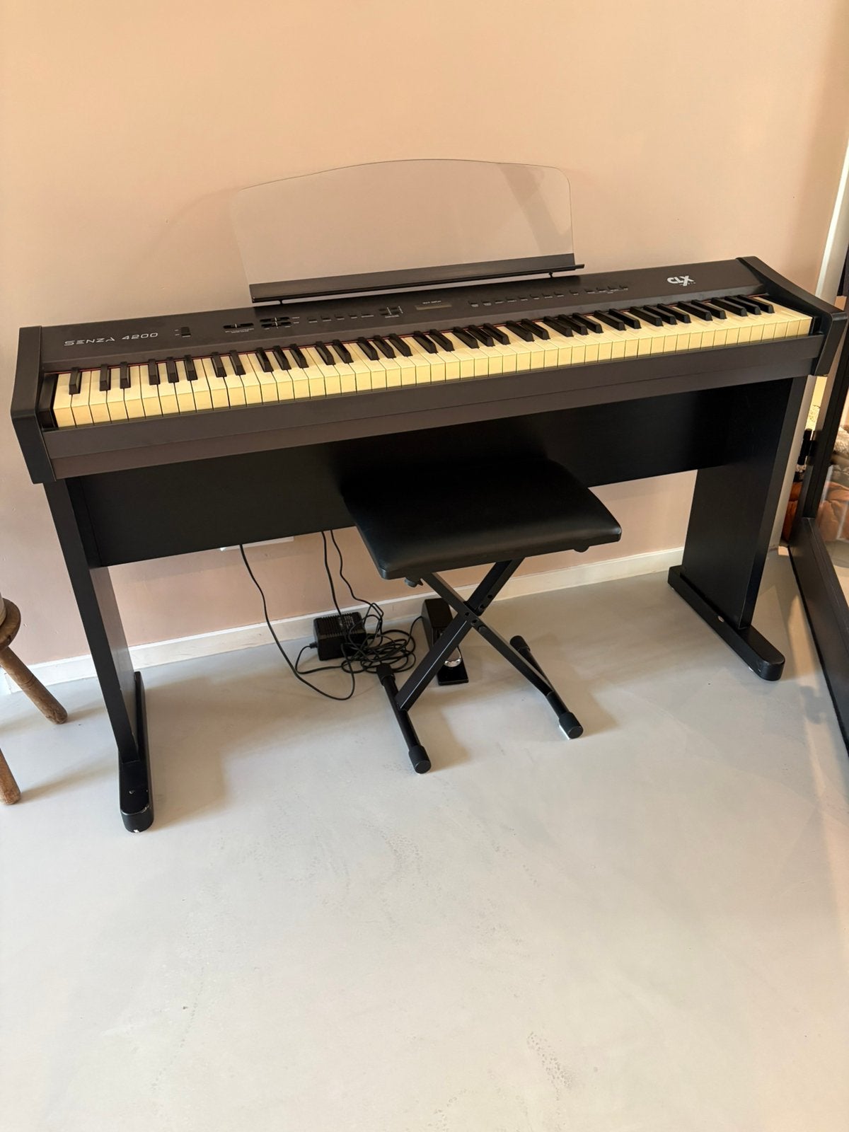 Senza 4200 elektrische piano, Ophalen, Gebruikt, Zwart, Digitaal