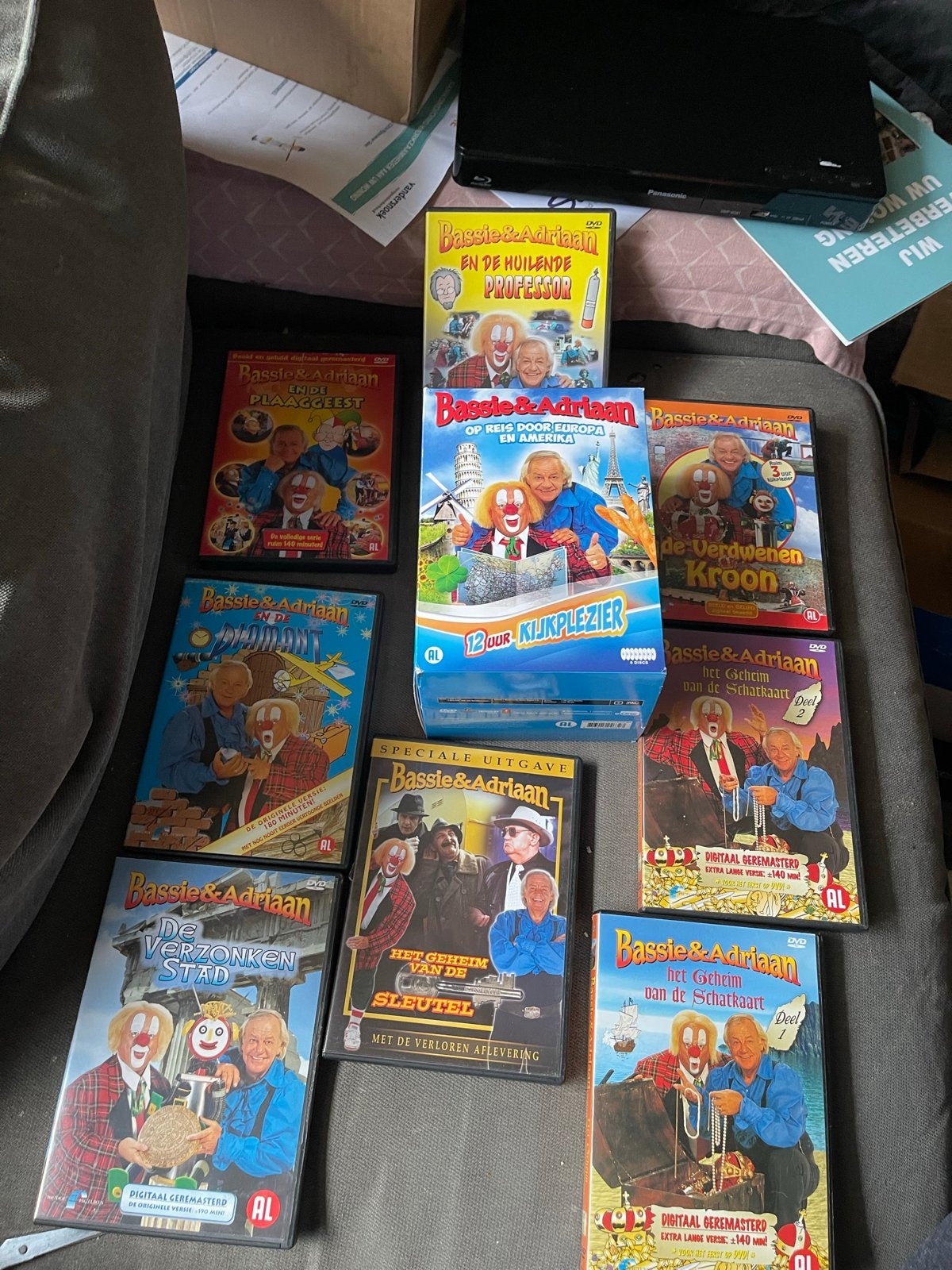 Grote collectie Bassie & Adriaan DVD's compleet, Avontuur, Gebruikt, Verzamelbox, Alle leeftijden