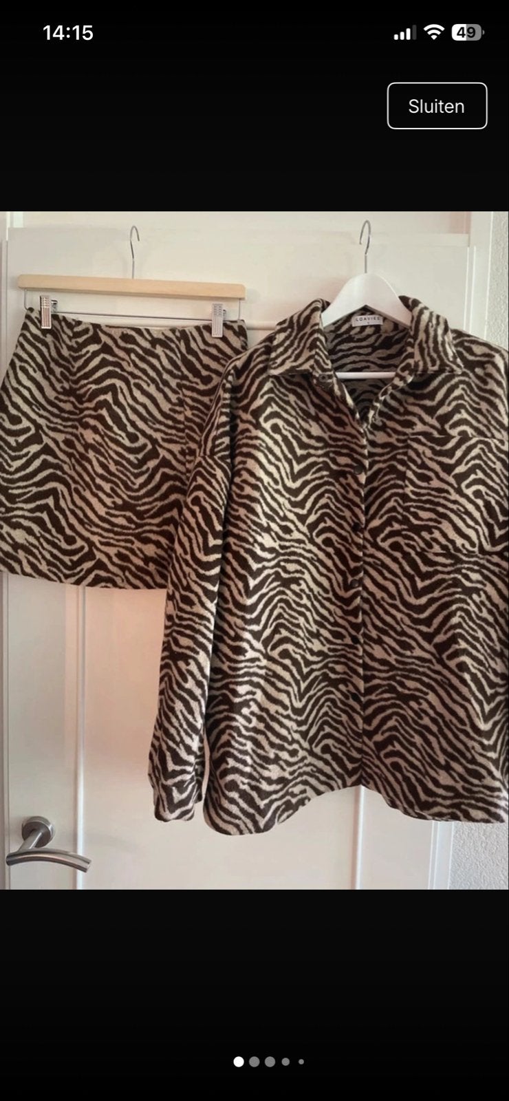 Loavies set zebraprint maat S - amper gedragen, Ophalen of Verzenden, Zo goed als nieuw, Maat 36 (S), Meerkleurig