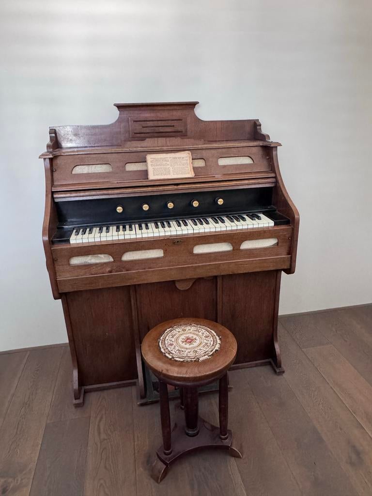 Antiek Harmonium - Klassiek Blaasinstrument, Muziek en Instrumenten, Orgels, Ophalen, Gebruikt, 1 klavier, Harmonium