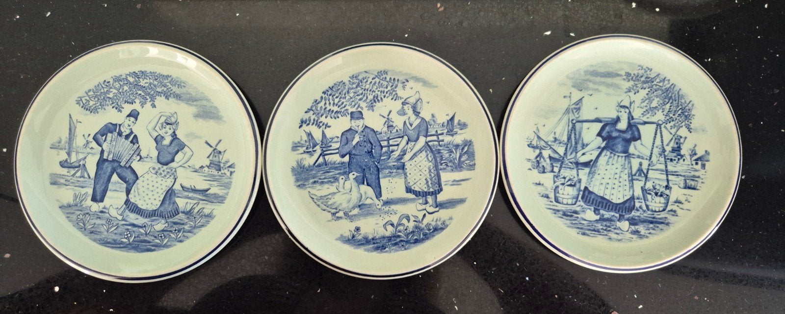 Boch Delfts blauwe bordjes - 16,5 cm - Zeer goede staat, Antiek en Kunst, Ophalen