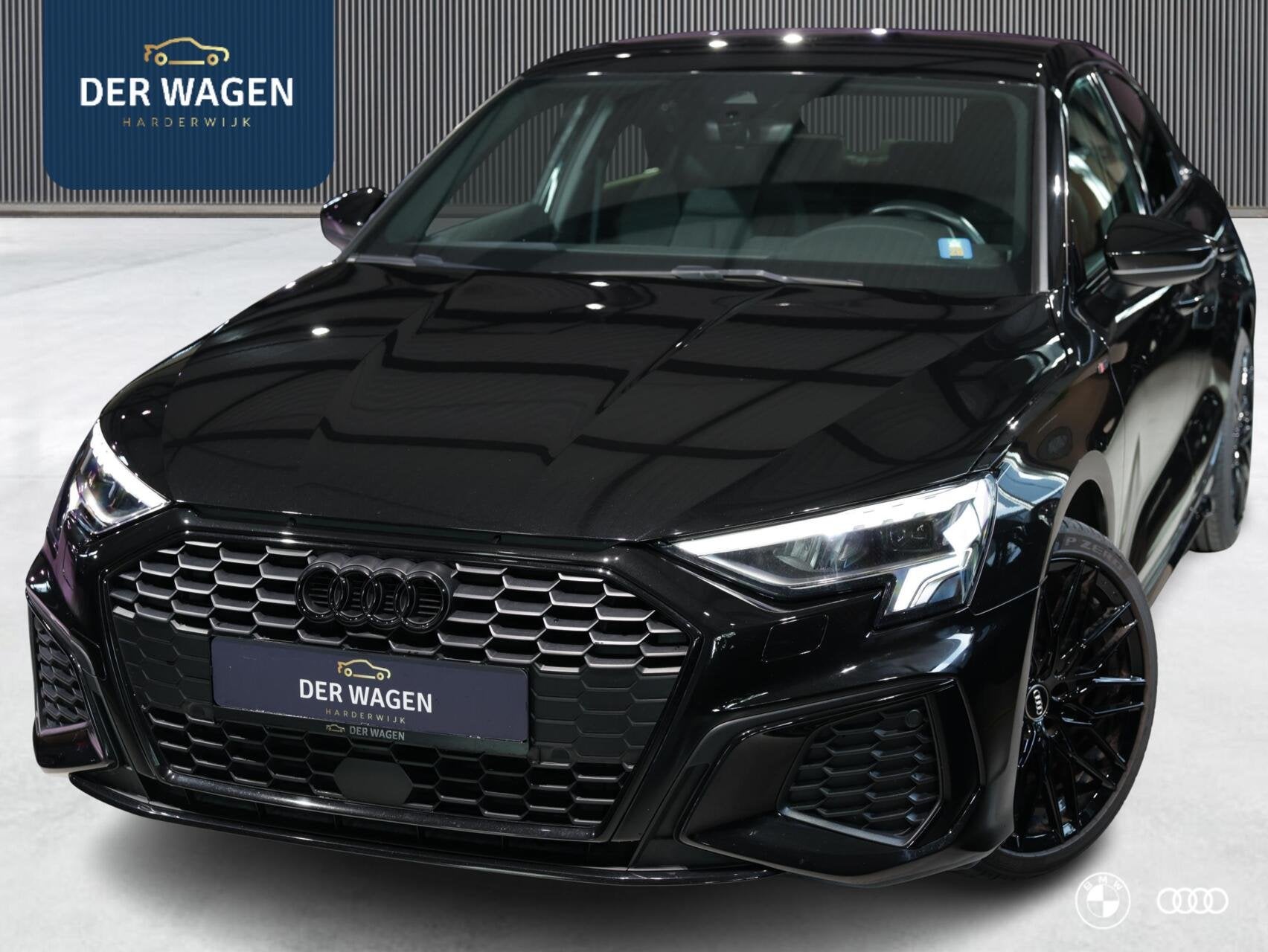 Audi A3 30 TFSI S EDITION / BLACK PACK / 3 x S-LINE / ACC /, Met garantie (alle), Leder en Stof, Zwart, Origineel Nederlands
