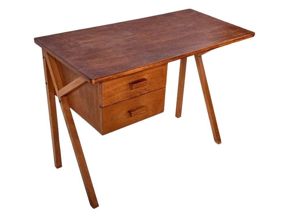 Vintage bureau compact model minimalistisch teak jaren 60, Ophalen, Vintage bureau, Vintage bureau, Vintage bureau