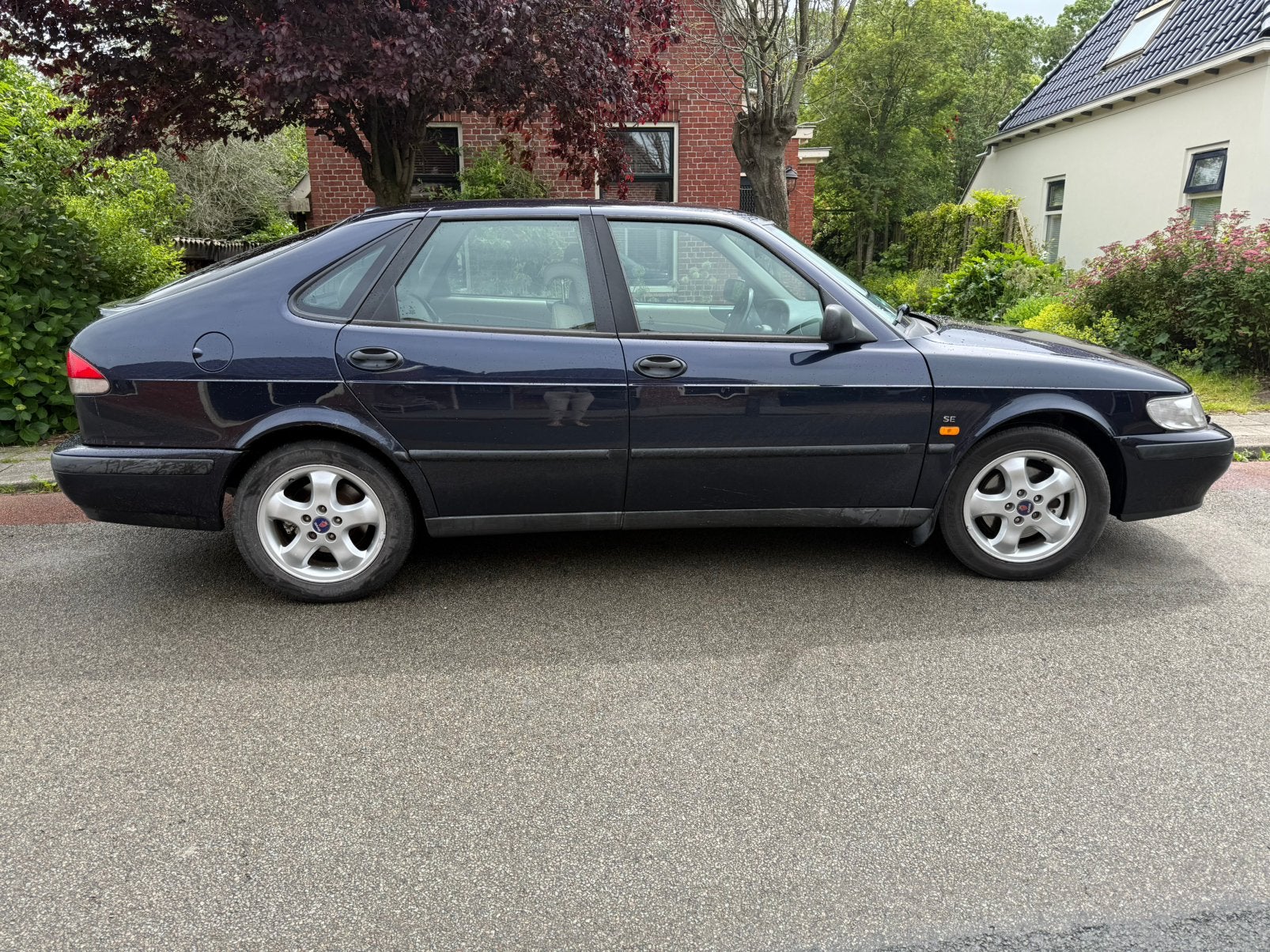 Saab 9-3 2.0 T AUT 1999 Blauw, Auto's, Saab, 4 cilinders, 715 kg, Blauw, 153 pk