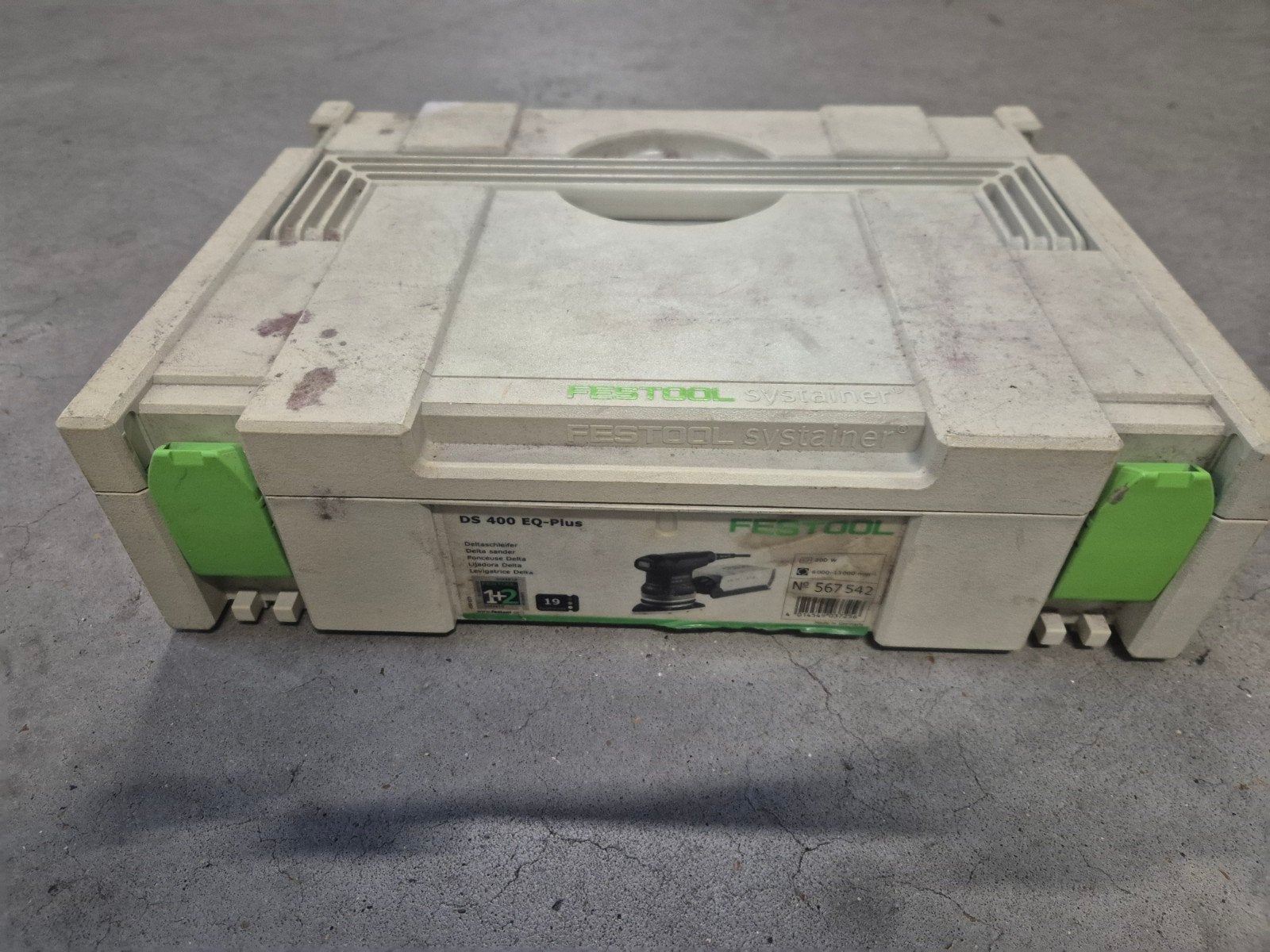 Festool DS 400 EQ-Plus schuurmachine met nieuwe zool, Ophalen of Verzenden, Gebruikt, Minder dan 600 watt, Excentrische schuurmachine