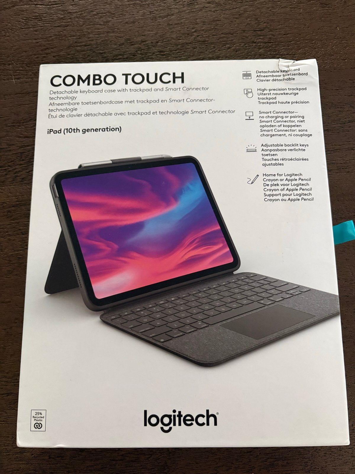 Logitech Combo Touch toetsenbordhoes voor iPad (10e generati, Computers en Software, Apple iPads, 10 inch, Overige modellen, Ophalen of Verzenden