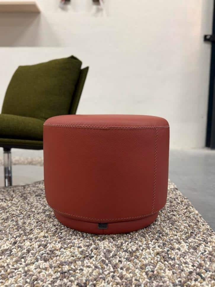 nieuw leolux Bolmin poef kruk voetenbank senso terracotta, Minder dan 50 cm, Leolux, Info@leolux.nl, Rond