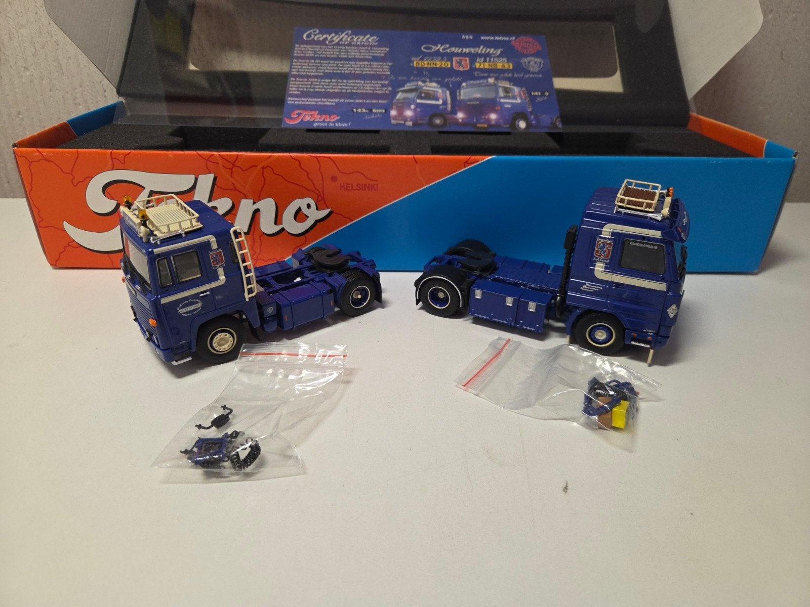 Tekno set Scania Houweling, Ophalen of Verzenden, Zo goed als nieuw, Bus of Vrachtwagen, Tekno